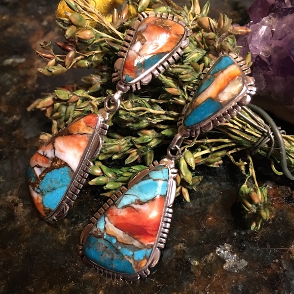 SOLD….Spiny and Sterling earrings - Picture 2 of 8